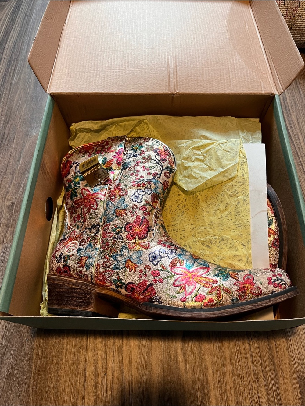 Roper Floral Embroidered Multi-Color Ankle Boot